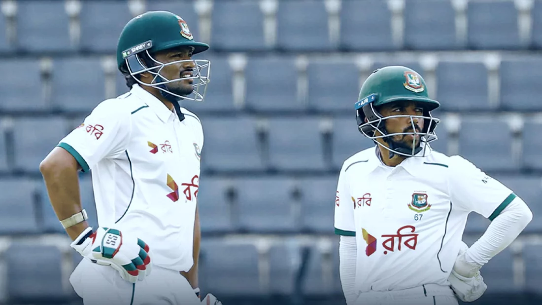 ১১২ রানে এগিয়ে থেকে দিন শেষ করলো বাংলাদেশ